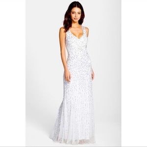 Aidan Mattox V-Neckline illusion back gown